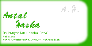 antal haska business card